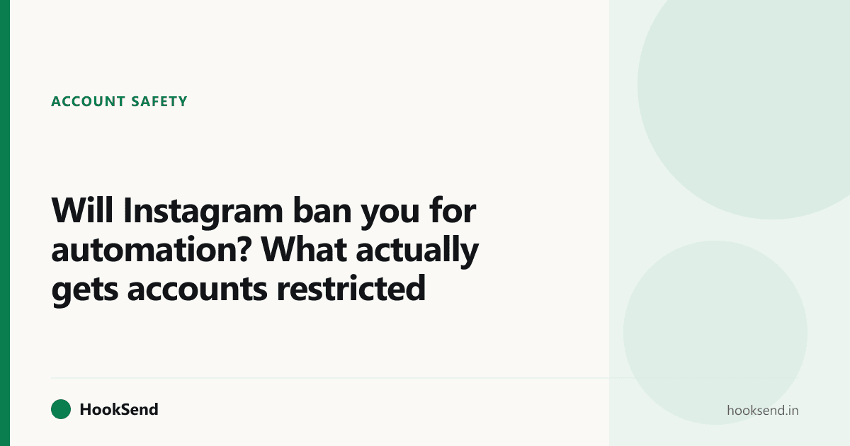 Will Instagram ban you for automation? What actually gets accounts restricted